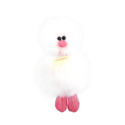 Cosymosy Mini Bird Bird Keyring White