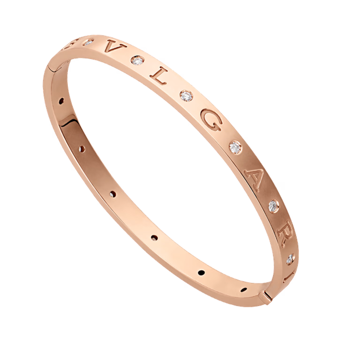 불가리 비제로원 뱅글 브레이슬릿 로즈 골드 다이아몬드(Bulgari B.Zero1 Bangle Bracelet Rose Gold Diamonds)
