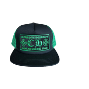 Chrome Hearts CH Hollywood Trucker Hat Black Green