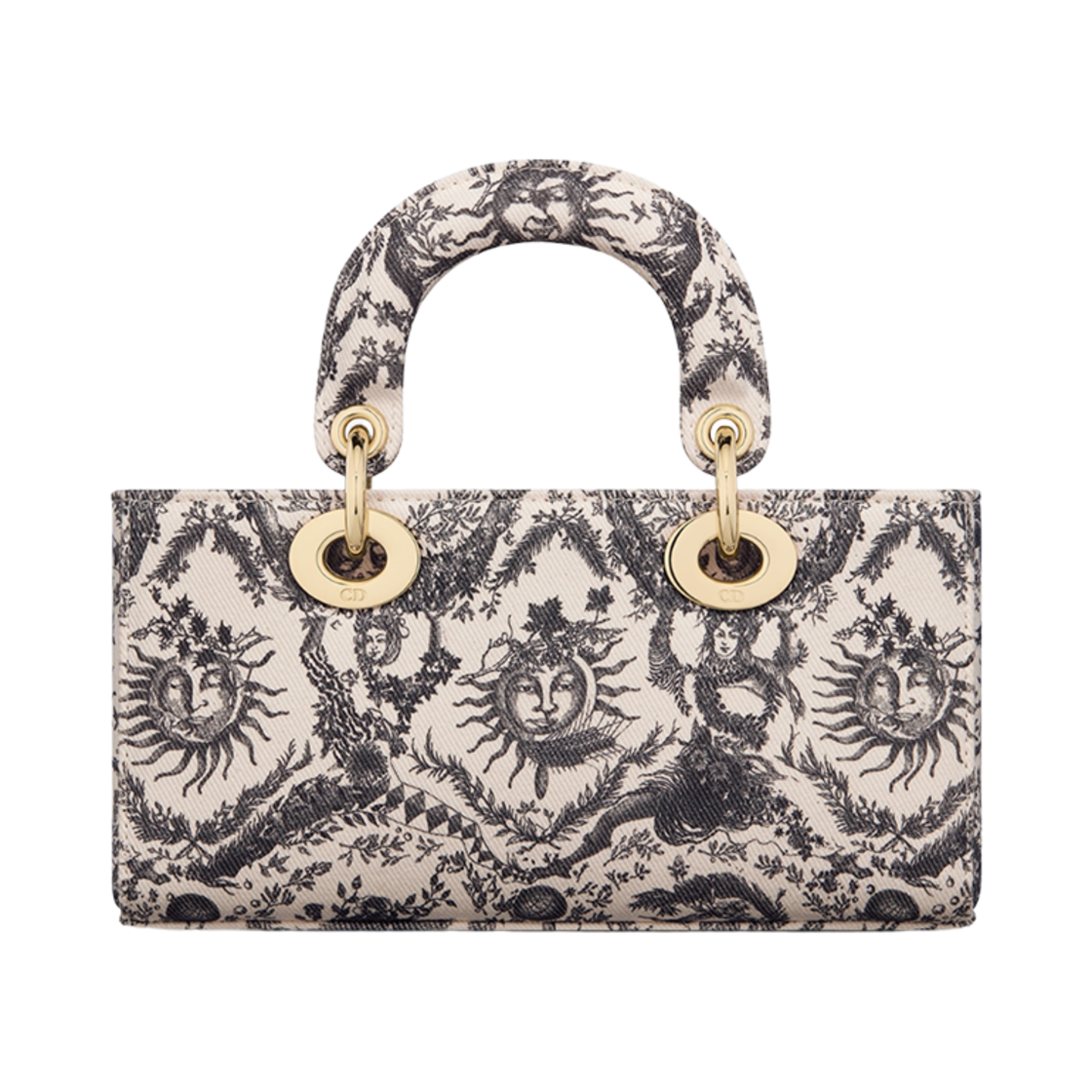 디올 스몰 레이디 디조이 백 화이트 블랙 쏠레이 프린티드 데님(Dior Small Lady D-Joy Bag White Black Soleil Printed Denim) - 2