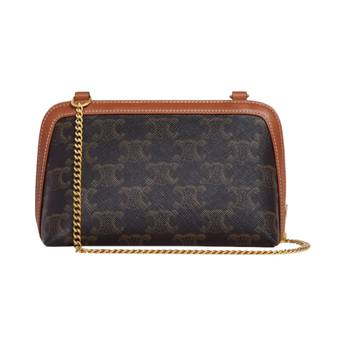 셀린느 트리옹프 캔버스 트리옹프 자수 클러치 온 체인 레더 트리옹프 멀티컬러(Celine Clutch on Chain Cuir Triomphe in Triomphe Canvas with Triomphe Embroidery Multicolor) - 2