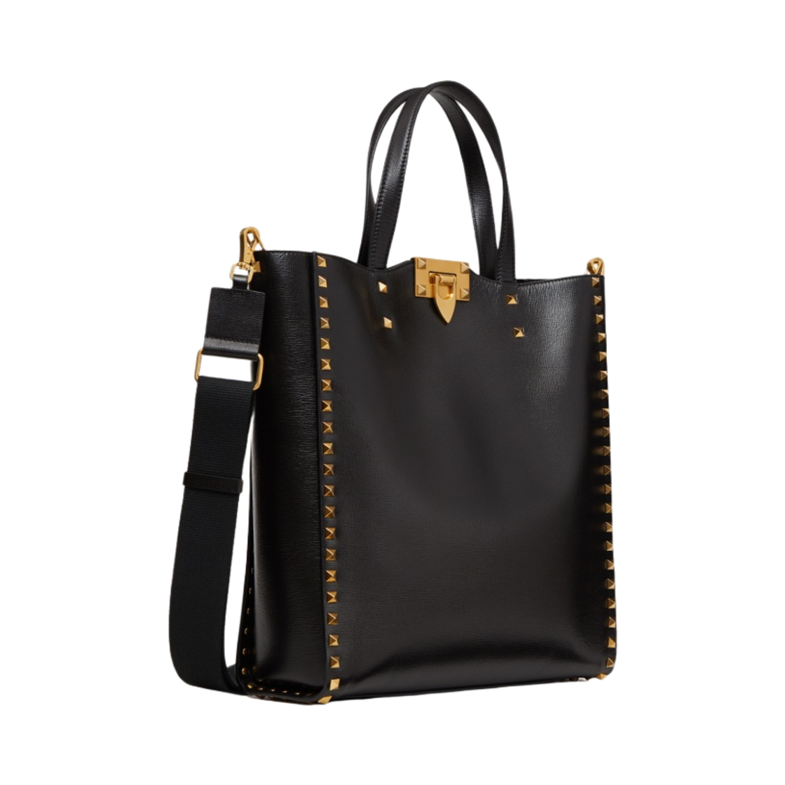발렌티노 락스터드 그레인드 카프스킨 토트백 블랙(Valentino Rockstud Grained Calfskin Tote Bag Black) - 2