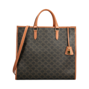 Celine Triomphe Canvas Tote Bag Tan