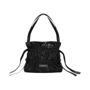 Matin Kim Faux Leather Seashell Bag Black