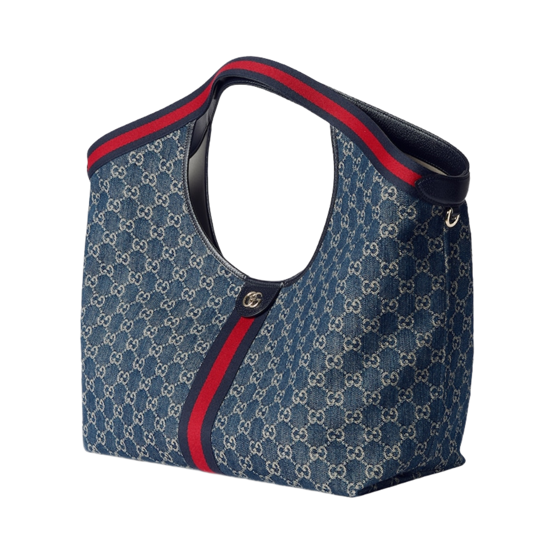 구찌 질리오 라지 토트백 블루 화이트(Gucci Giglio Large Tote Bag Blue White) - 2