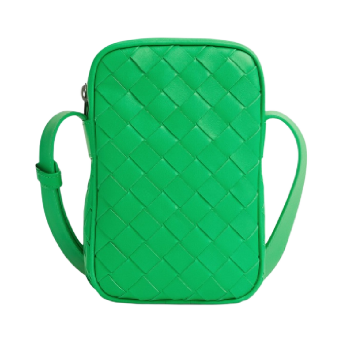 보테가 베네타 인트레치아토 지퍼 폰 파우치 패러킷(Bottega Veneta Intrecciato Zippered Phone Pouch Parakeet) - 1