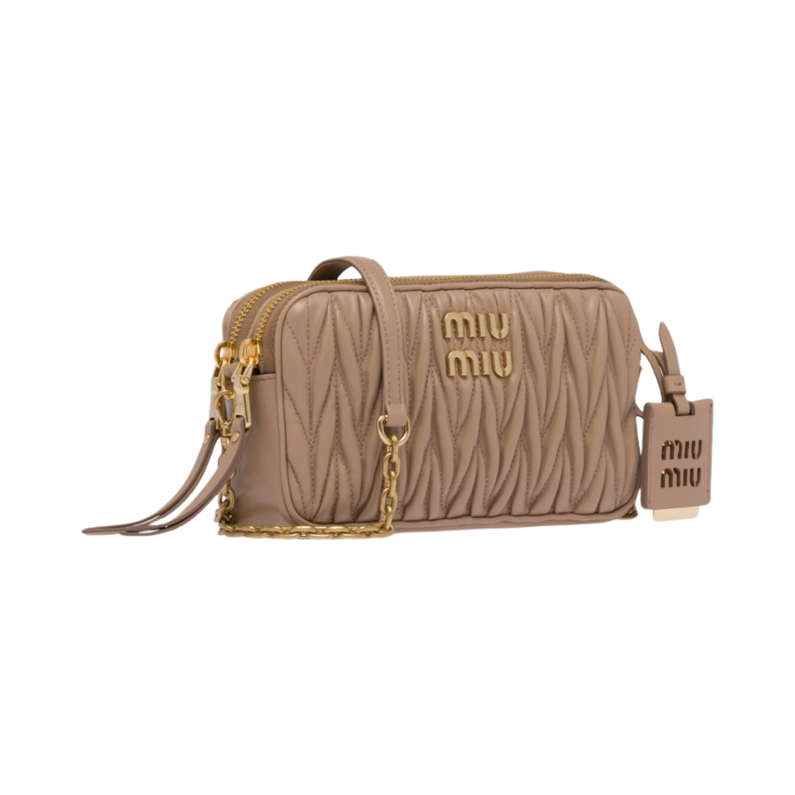 미우 미우 마테라쎄 나파 가죽 미니백 카메오(Miu Miu Matelasse Nappa Leather Mini Bag Cameo) - 2