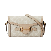 Gucci Horsebit 1955 Mini Bag Beige White