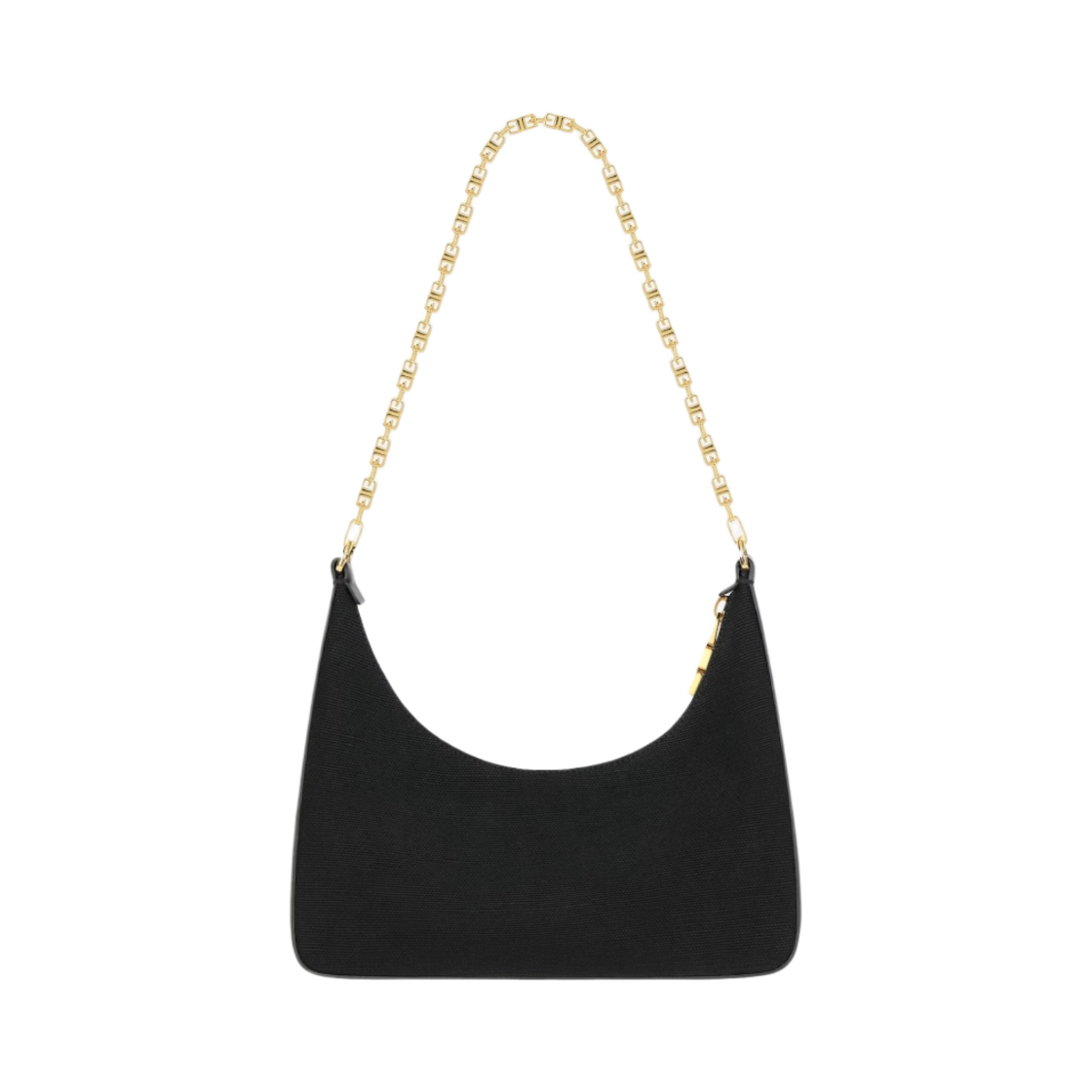 지방시 코튼 캔버스 스몰 문 컷 아웃 체인백 블랙(Givenchy Small Moon Cut Out Bag in Cotton Canvas with Chain Black) - 2