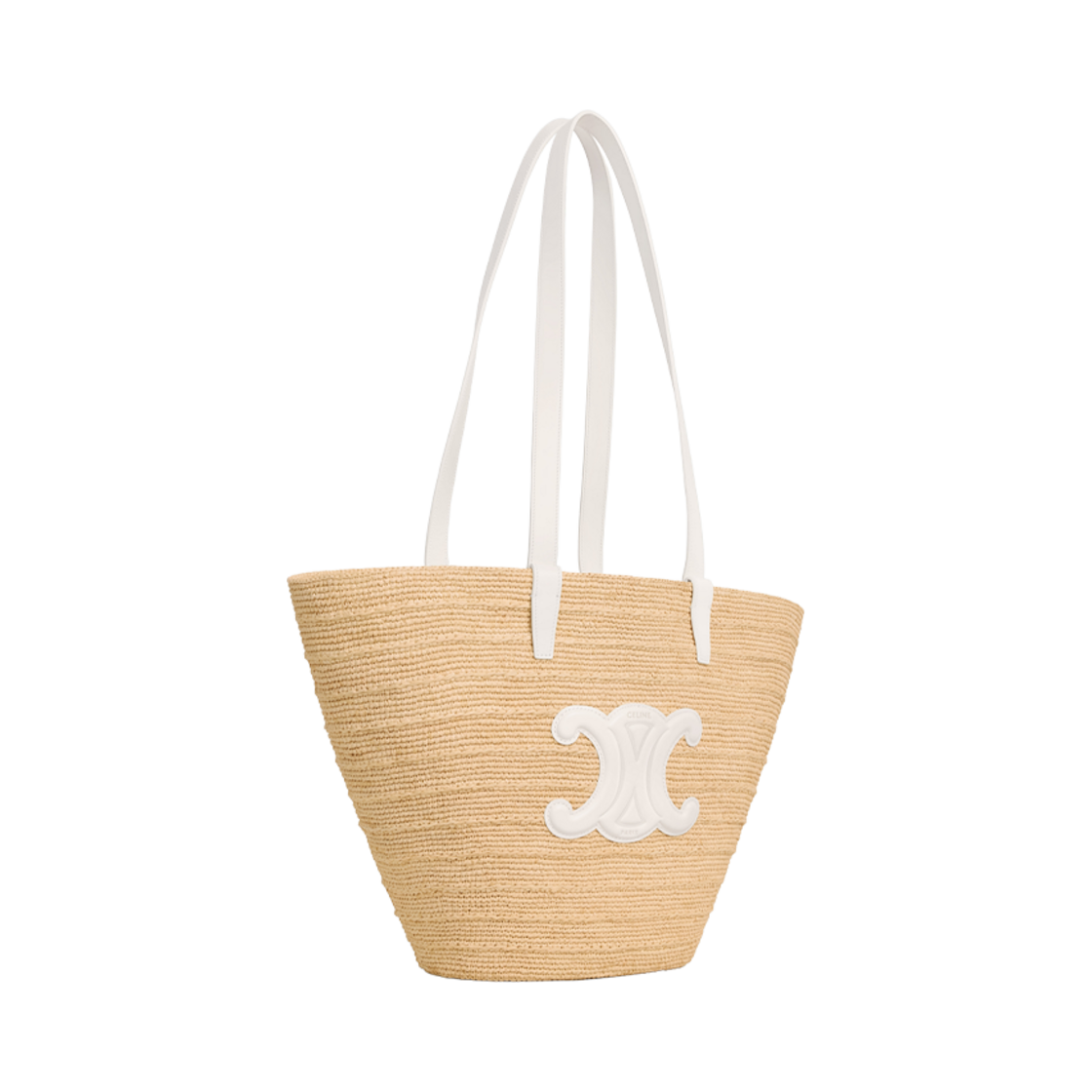 셀린느 미디움 서플 셀린느 클래식 파니에 라피아 카프스킨 라이스(Celine Medium Supple Celine Classic Panier in Raffia and Calfskin Rice) - 2