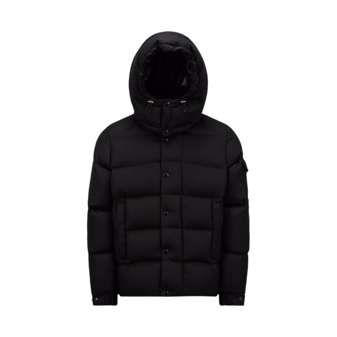 J2-091-1A00157-54272-999 Moncler Vezere Flannel Short Down Jacket Black - 24FW