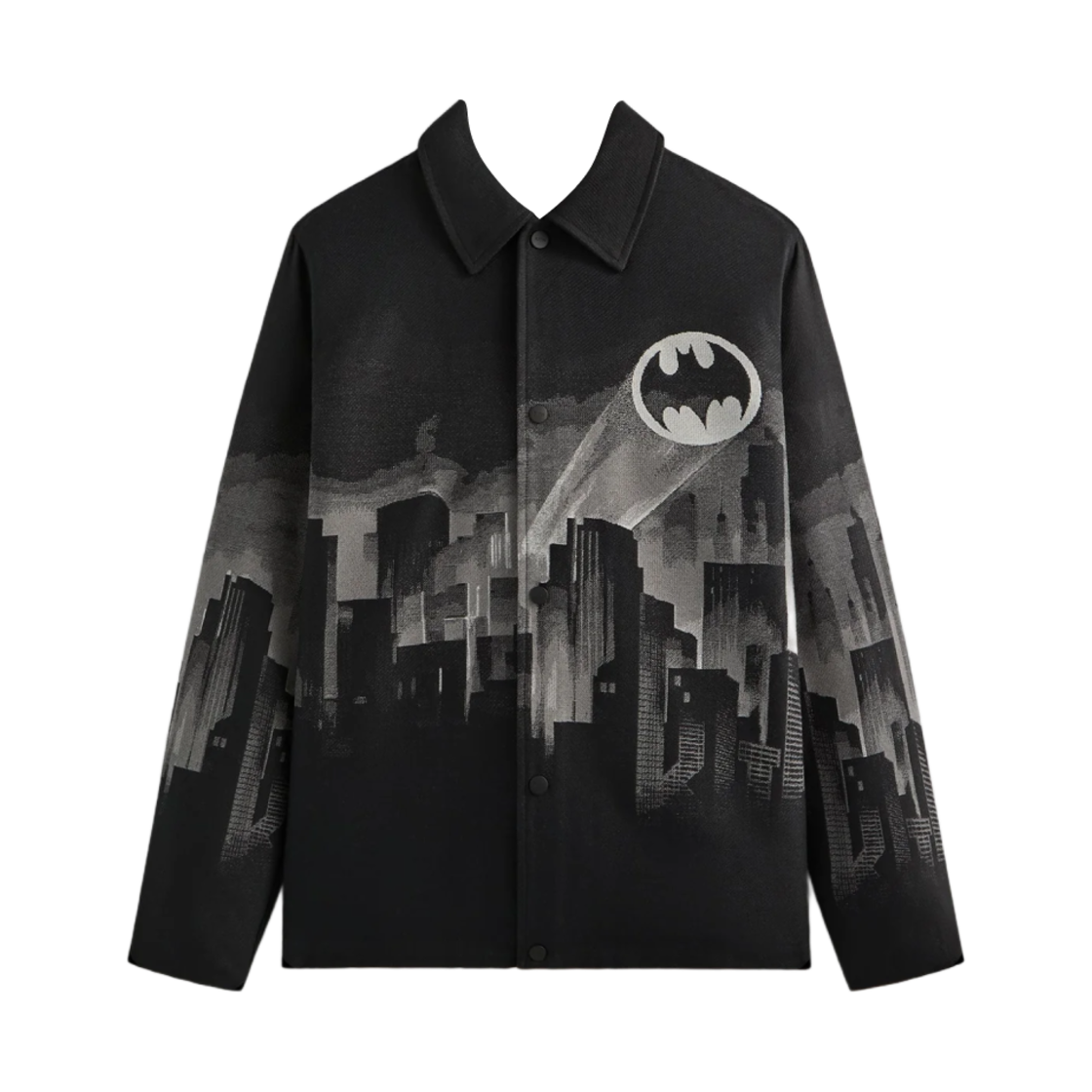 키스 x 배트맨 시그널 태피스트리 코치 자켓 블랙(Kith x Batman Signal Tapestry Coaches Jacket Black)