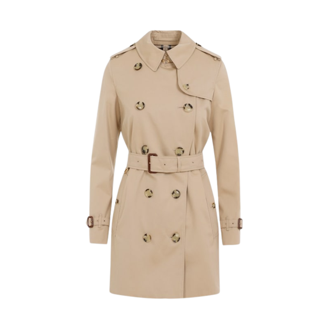 8079408 (W) Burberry Classic Belted Trench Coat Honey Brown