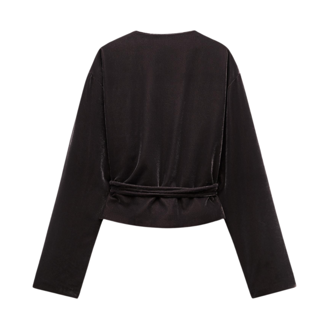 (W) 자라 벨벳 랩 자켓 브라운((W) Zara Velvet Wrap Jacket Brown) - 2