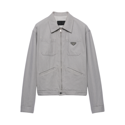 GEB255-14PF-F01AY Prada Denim Blouson Jacket Gray