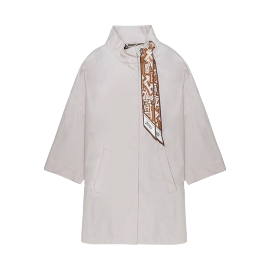 GC000381D-13218-2605 (W) Herno Scarf Turtleneck Parka White