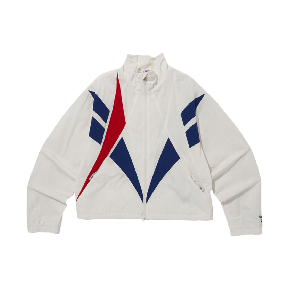 (W) 리복 벡터 플래쉬 크롭 윈드브레이커 오프 화이트((W) Reebok Vector Flash Crop Windbreaker Off White)