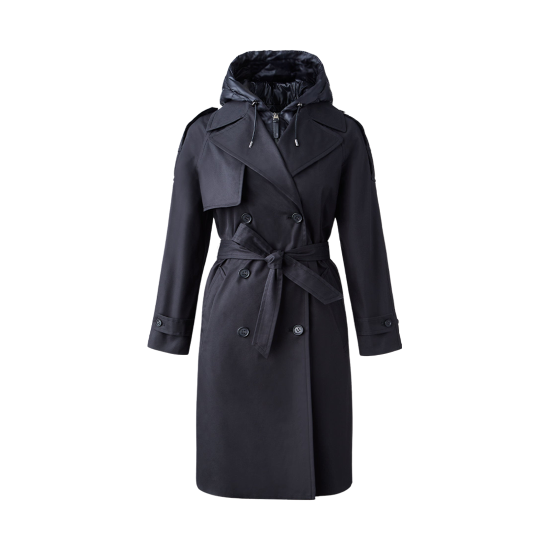 (W) 맥카지 멜라니 투인원 레인 파카 리무버블 빕 크림((W) Mackage Melany 2-In-1 Rain Parka With Removable Bib Cream)
