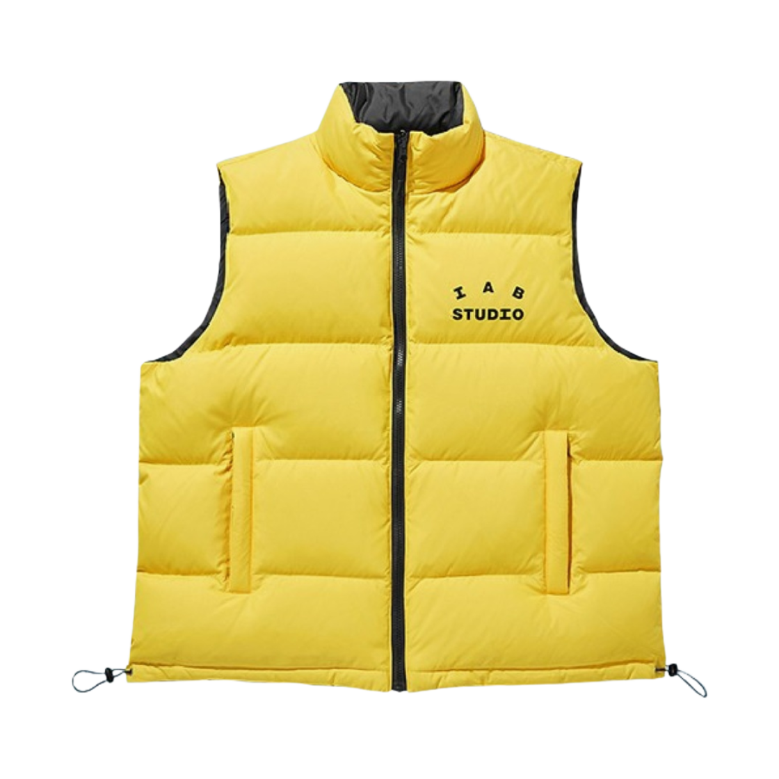 아이앱 스튜디오 x LMC 옐로우 & 블랙 리버시블 다운 베스트(IAB Studio x LMC Yellow & Black Reversible Down Vest)
