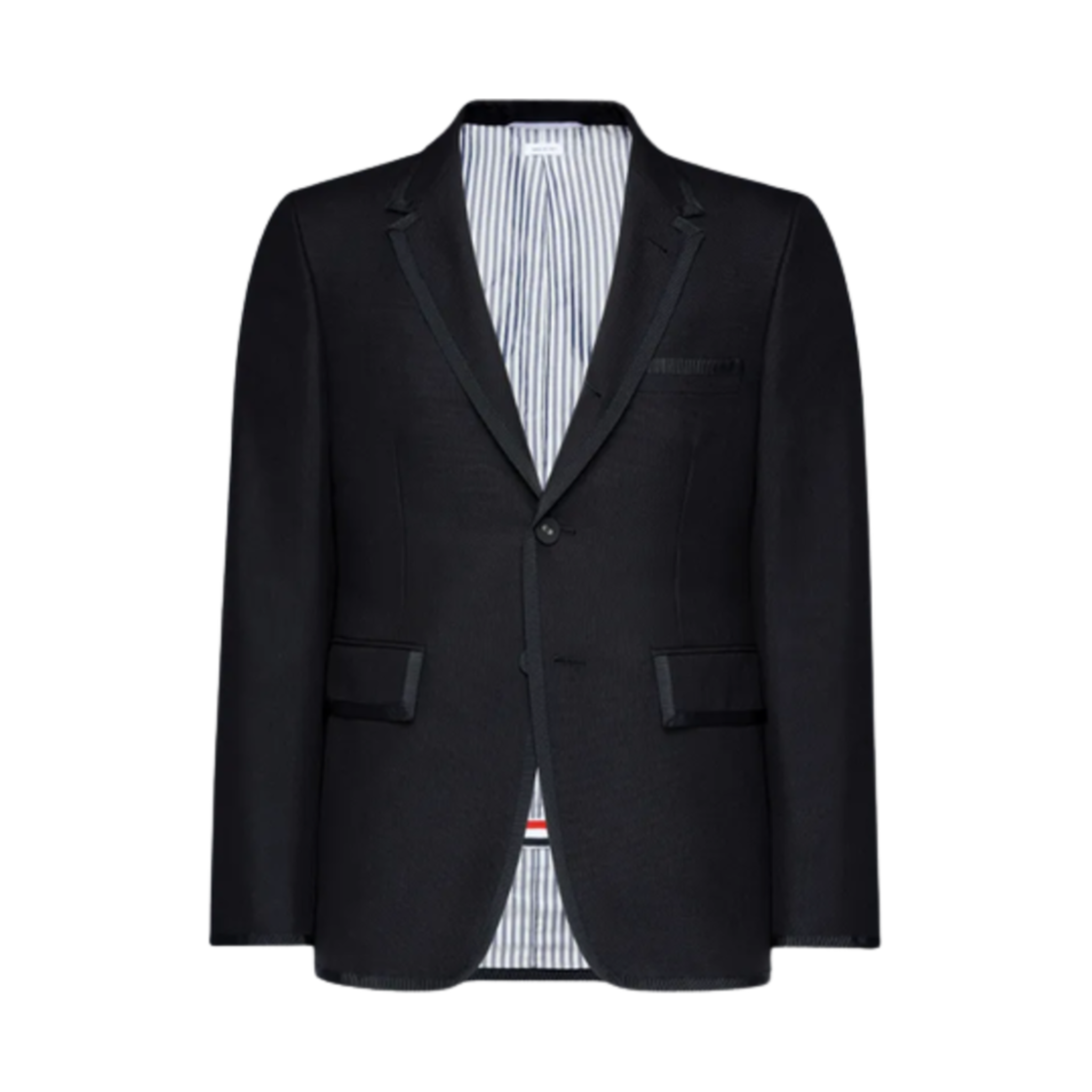 톰브라운 3 플라이 울 모헤어 클래식 스포츠 코트 블랙(Thom Browne 3 Ply Wool Mohair Classic Sport Coat Black) - 1