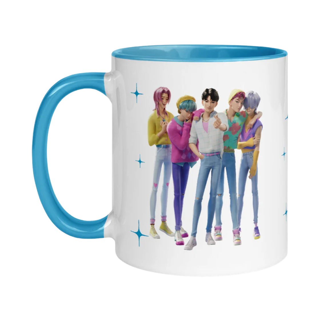 케이팝 데몬 헌터스 사자 보이즈 투톤 머그(KPop Demon Hunters Saja Boys Two-Tone Mug)