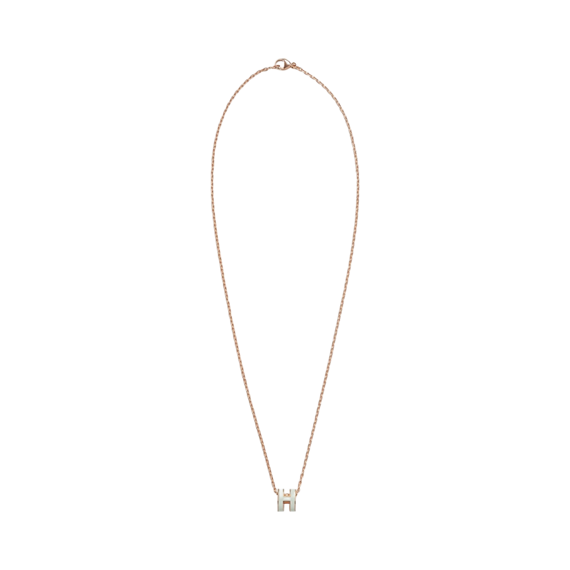 (W) 에르메스 미니 팝아슈 펜던트 로즈 골드 하드웨어 & 베르 피즈