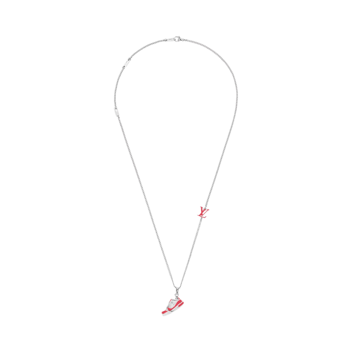 루이비통 LV 트레이너 네클리스 레드 실버(Louis Vuitton LV Trainer Necklace Red Silver) - 1