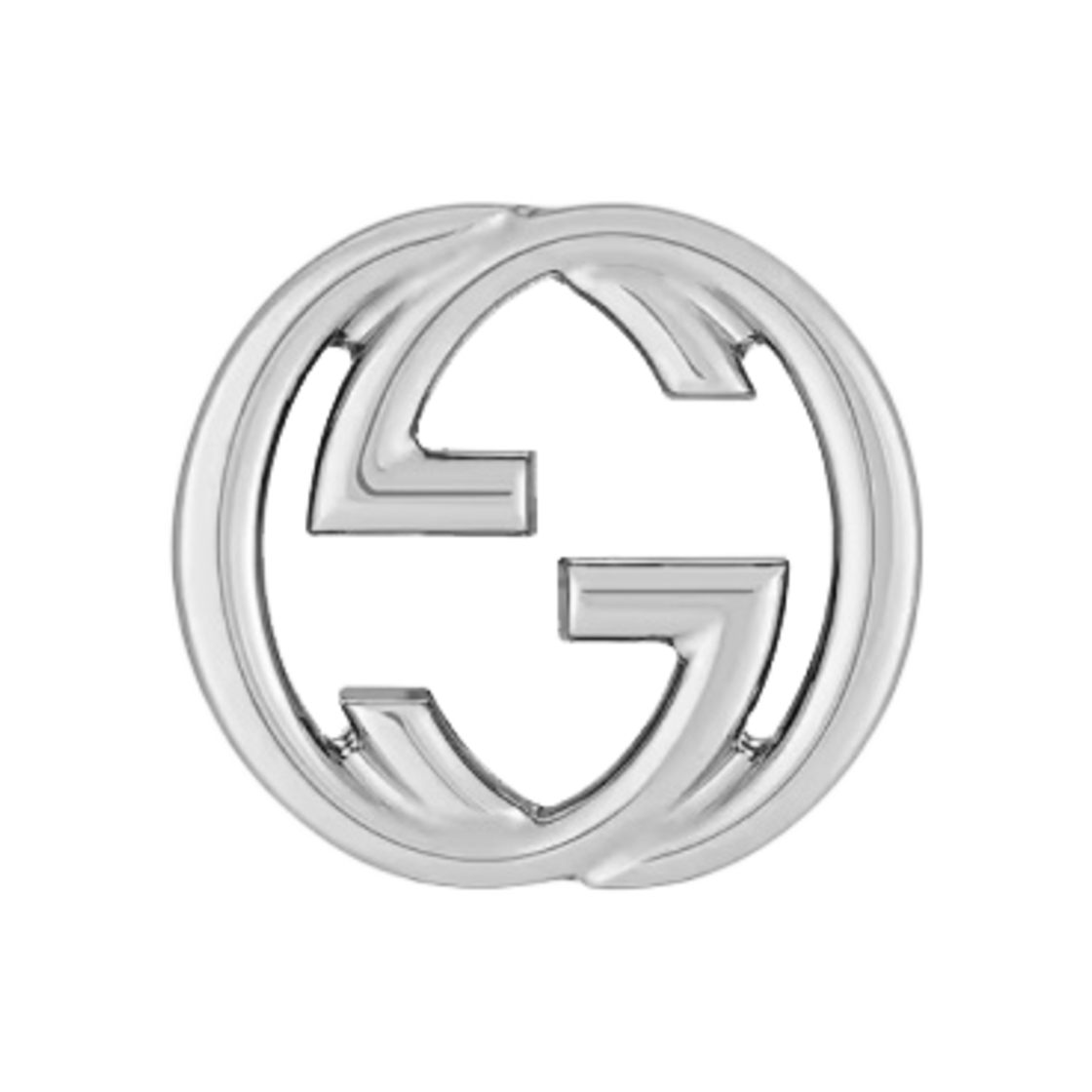 (W) 구찌 인터로킹 G 싱글 이어링 팔라듐 톤 메탈((W) Gucci Interlocking G Single Earring Palladium Toned Metal) - 1