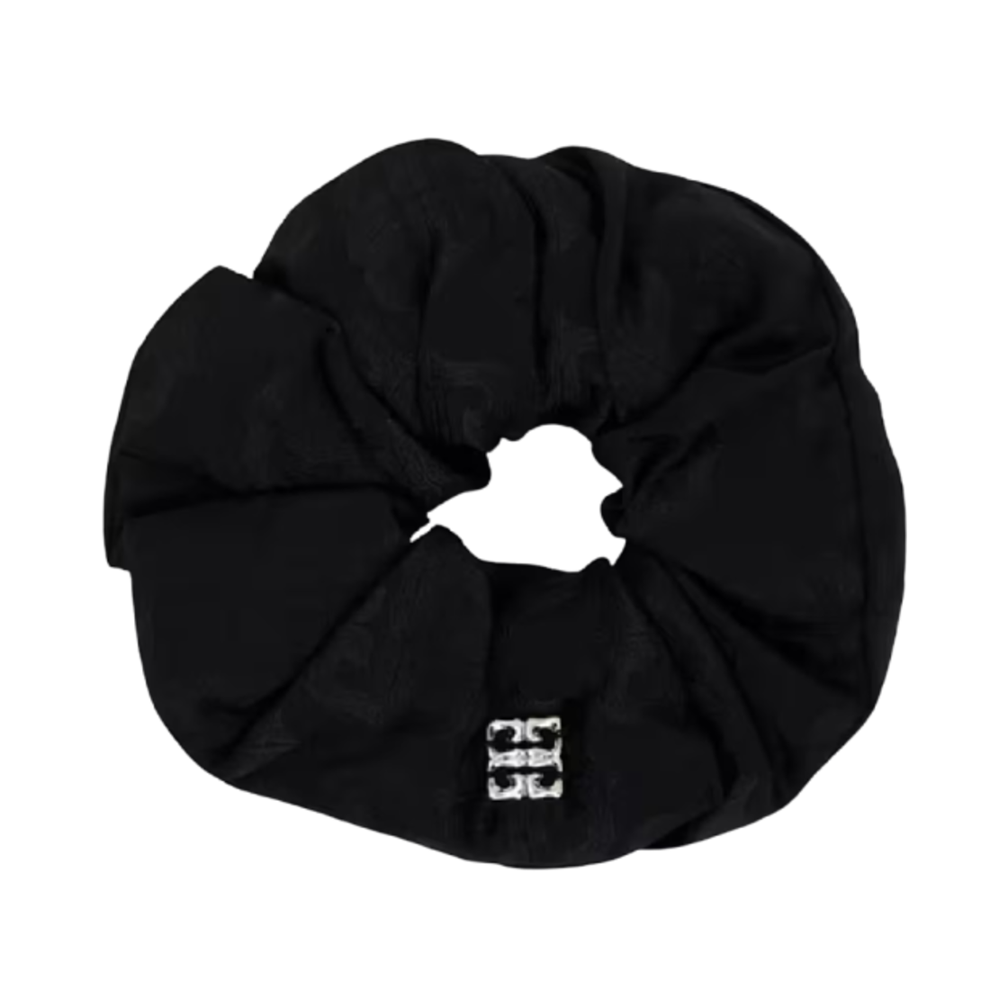 (W) 지방시 4G 리퀴드 오버사이즈 스크런치 블랙((W) Givenchy 4G Liquid Oversized Scrunchie Black)