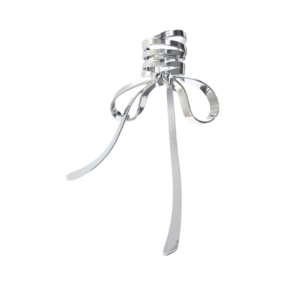 - (W) Yvmin Metal Bow Hair Clip Silver