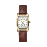 Hamilton American Classic Boulton Quartz Stainless Steel Calf Leather Brown White