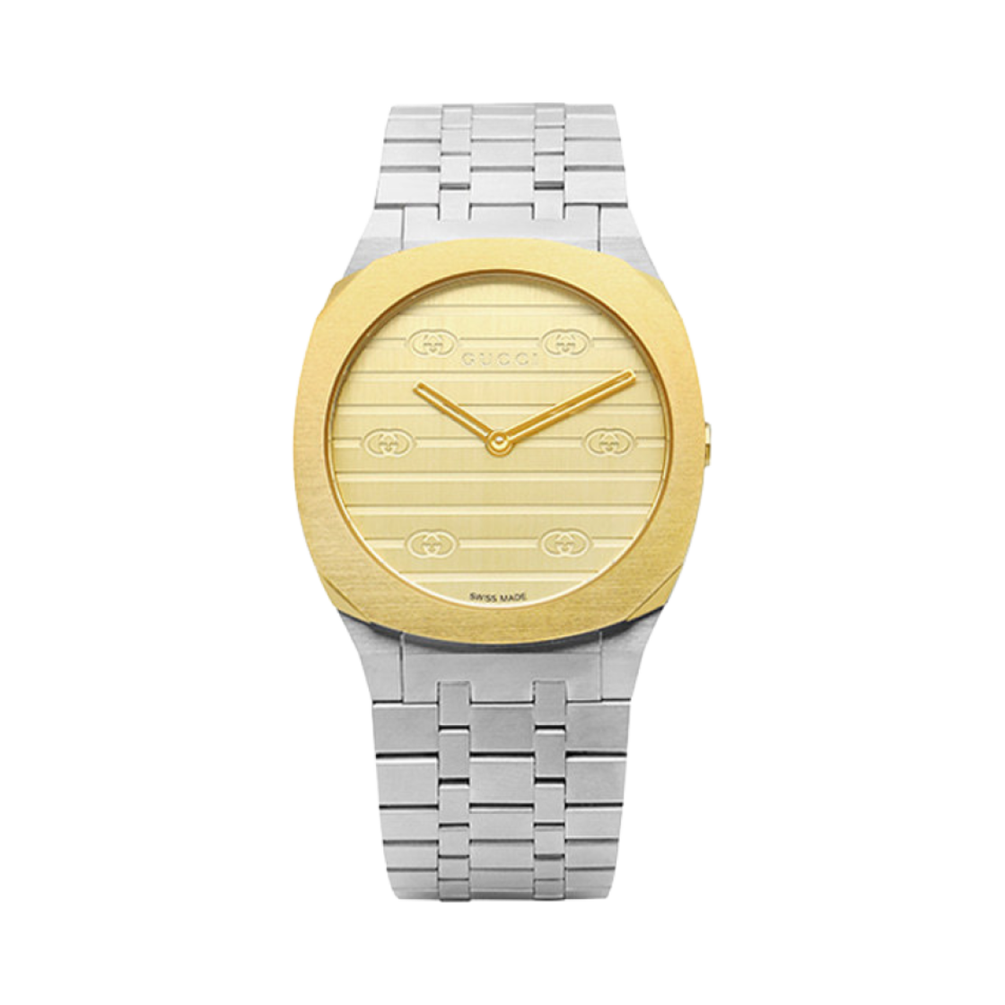 YA163405 Gucci 25H Interlocking G Monogram 38mm Stainless Steel Gold