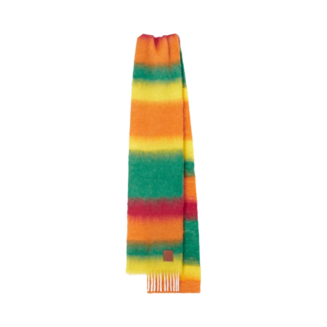 로에베 스트라이프 모헤어 머플러 그린 멀티컬러(Loewe Stripe Muffler in Mohair Green Multicolor) - 2