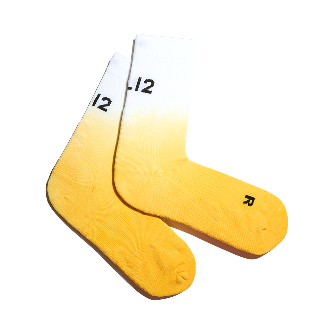 L22E0SCW308ADYE LI2 Gradation Running Crew Socks Deep Yellow