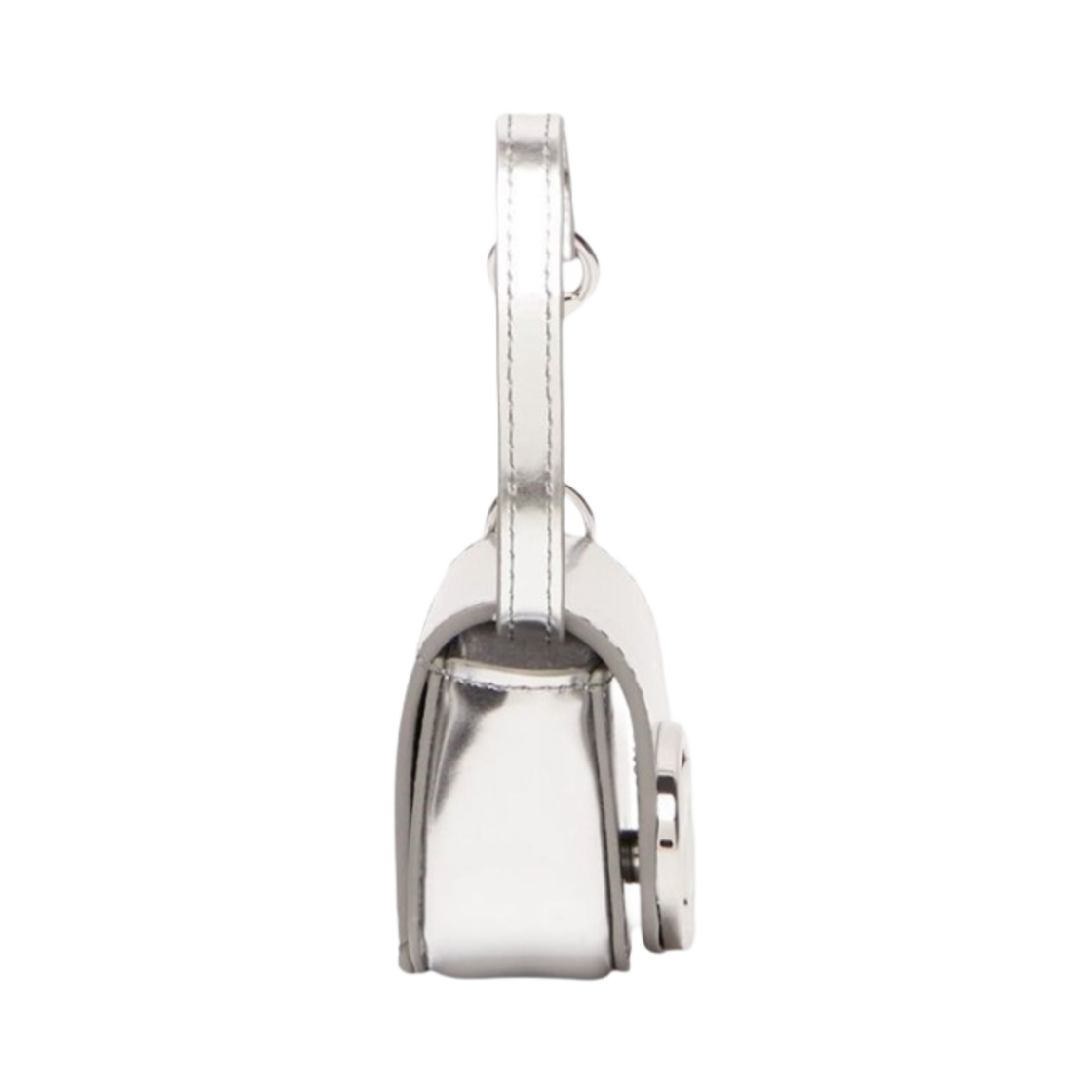 디젤 1DR XXS 마이크로 레더 백 참 실버(Diesel 1DR XXS Micro Leather Bag Charm Silver) - 2