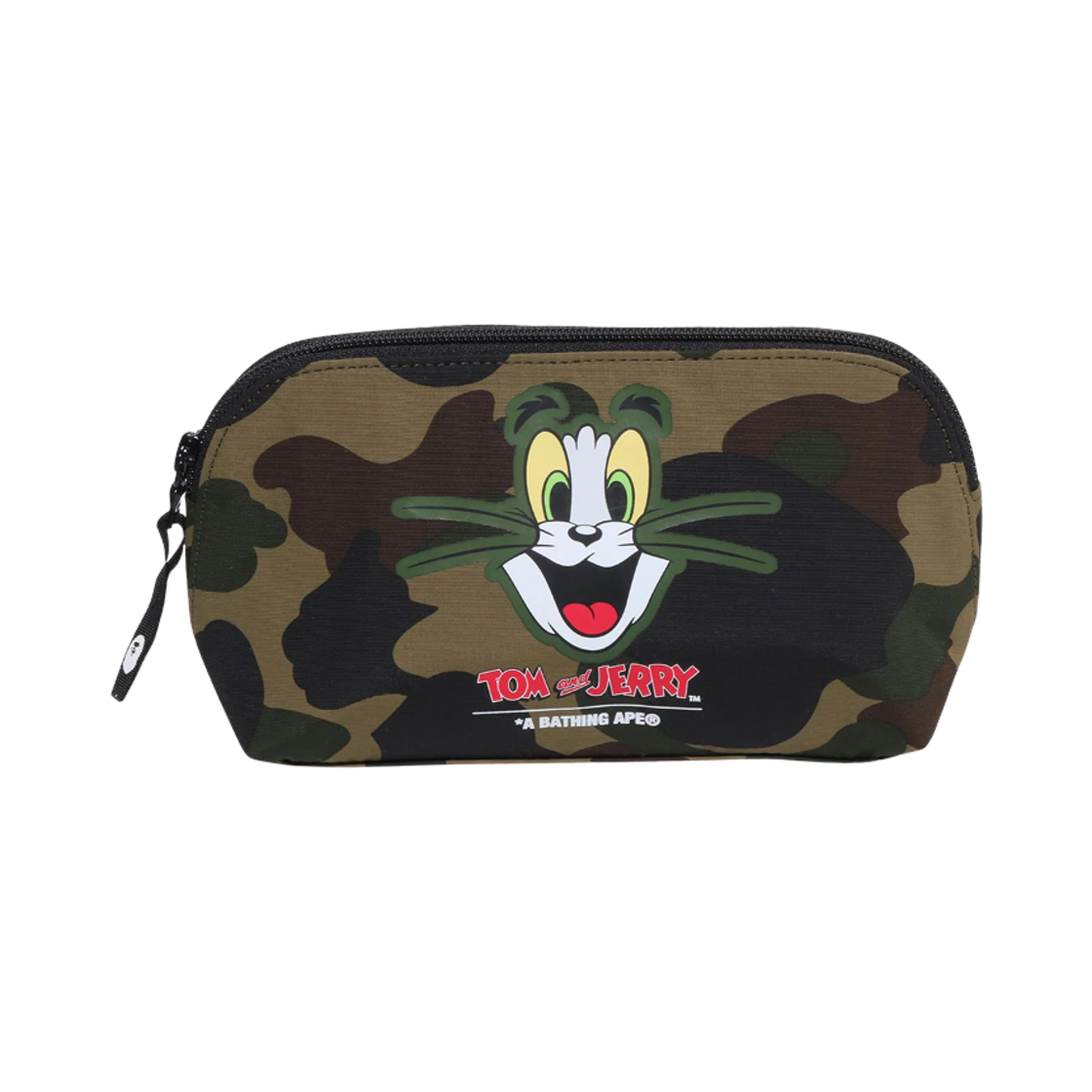 베이프 x 톰과 제리 85주년 퍼스트 카모 파우치 그린(BAPE x Tom & Jerry 85th Anniversary 1st Camo Pouch Green)