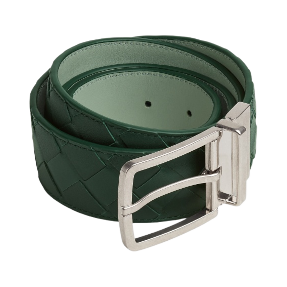 보테가 베네타 인트레치오 리버시블 벨트 레인트리 뉴 세이지(Bottega Veneta Intrecciato Reversible Belt Raintree New Sage) - 1