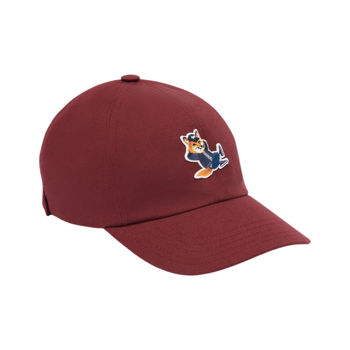 메종 키츠네 드레스드 폭스 6P 캡 와인 리스