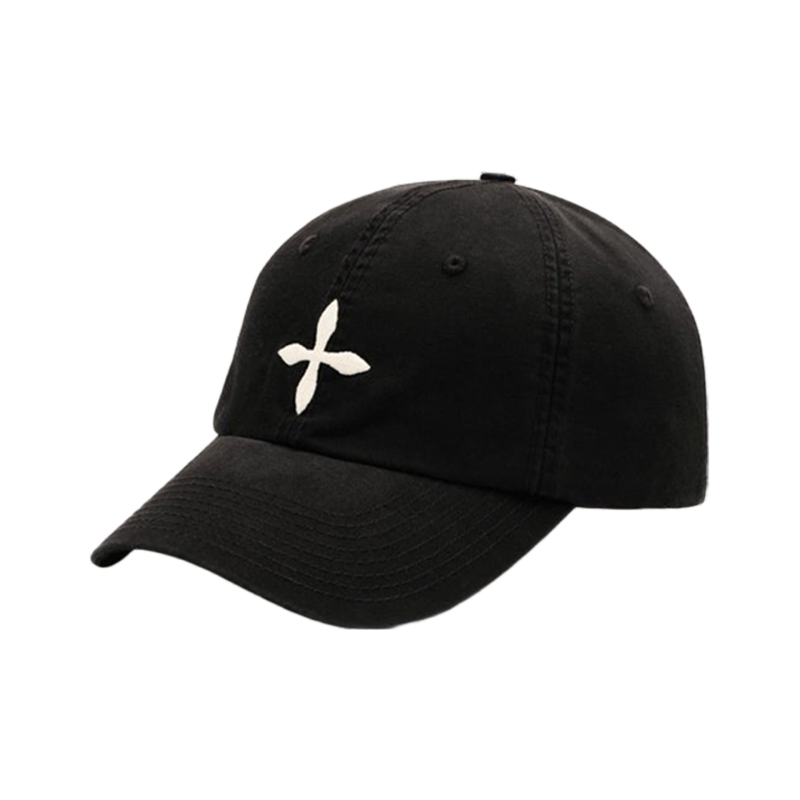 (W) 에스엠에프케이 컴퍼스 클래식 크로스 베이스볼 캡 블랙((W) SMFKCompass Classic Cross Baseball Cap Black)
