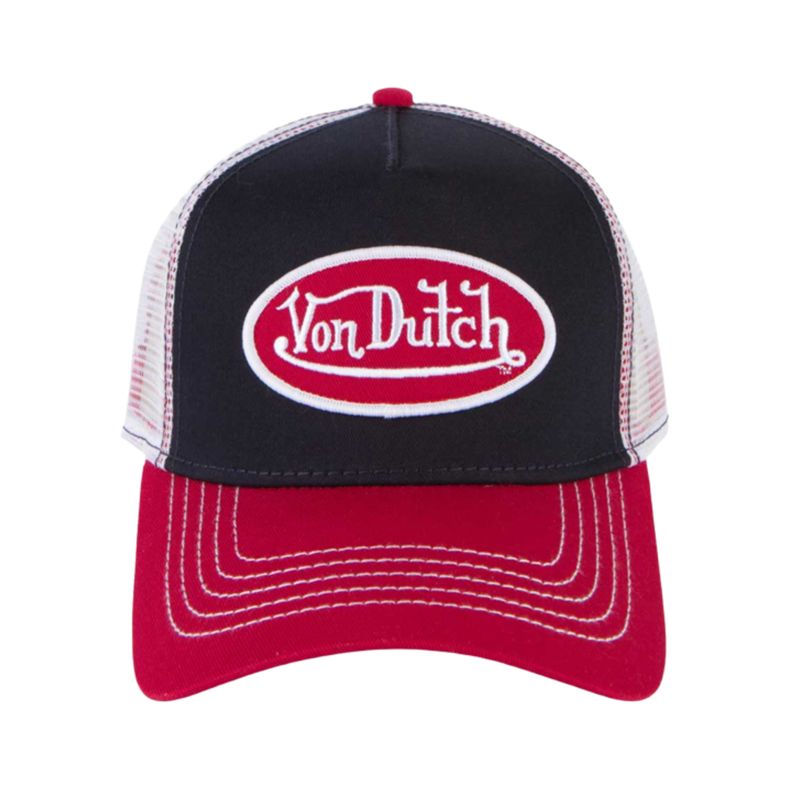 본더치 패치 트러커 네이비 레드(Von Dutch Patch Trucker Navy Red)