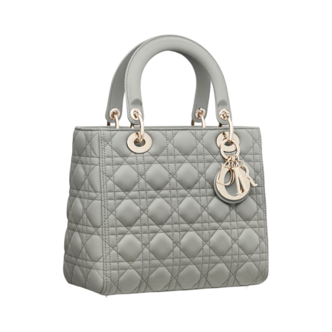 M0565ONGE-M41G Dior Medium Lady Bag Cannage Lambskin Grey Stone - #2