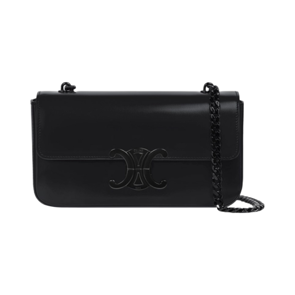 셀린느 트리옹프 샤이니 카프스킨 체인 숄더백 블랙(Celine Chain Shoulder Bag Triomphe in Shiny Calfskin Black) - 1