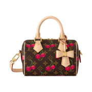 Louis Vuitton x Murakami Takashi Speedy Bandouliere 20 Monogram Cherry Coated Canvas