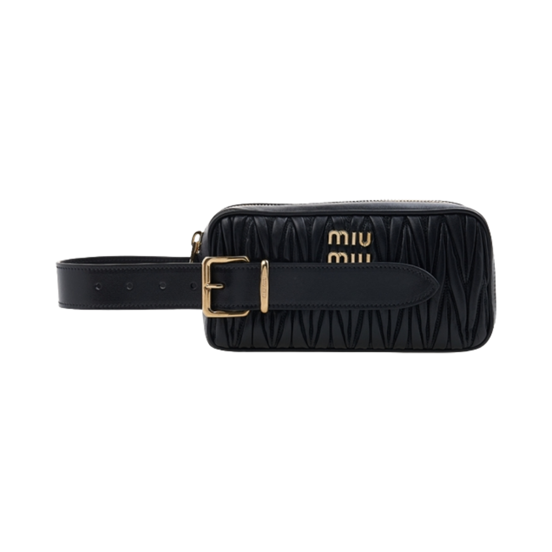 5BF122-N88-F0002 Miu Miu Matelasse Pouch Black