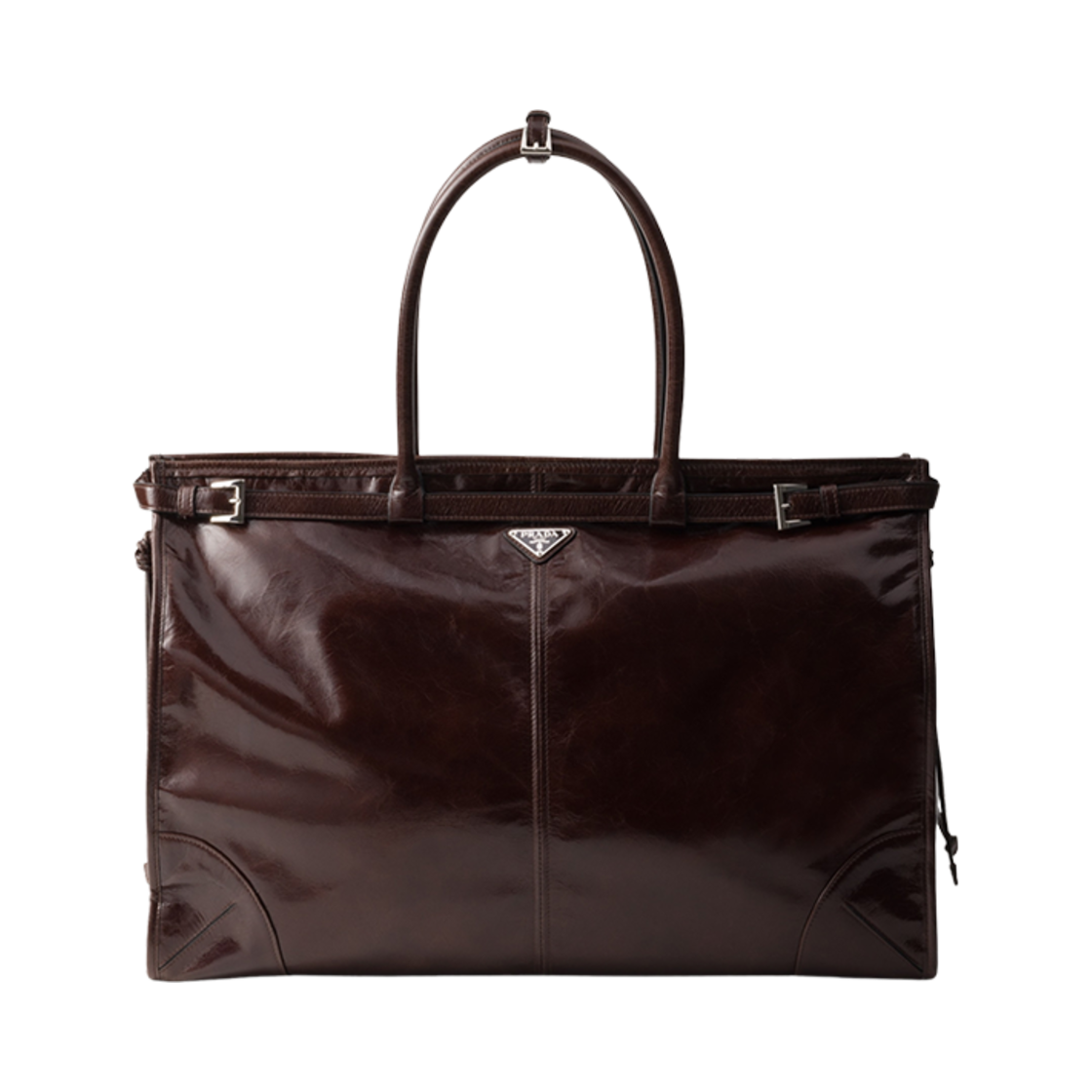 프라다 레더 토트백 다크 브라운(Prada Leather Tote Bag Dark Brown) - 1
