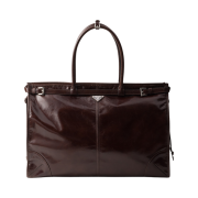 Prada Leather Tote Bag Dark Brown