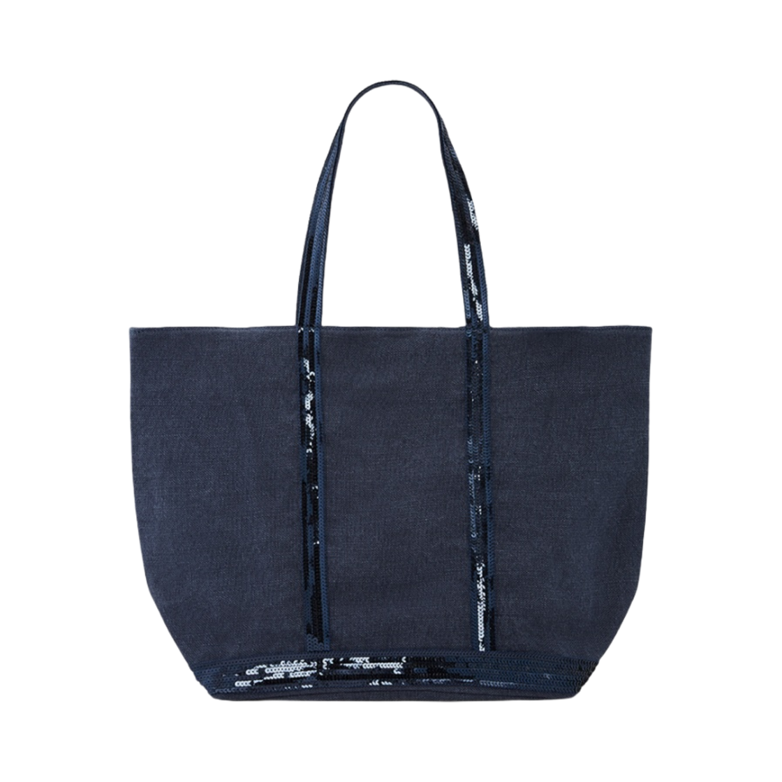 0PVE31-V40315-893 Vanessa Bruno Linen L Cabas Tote Denim