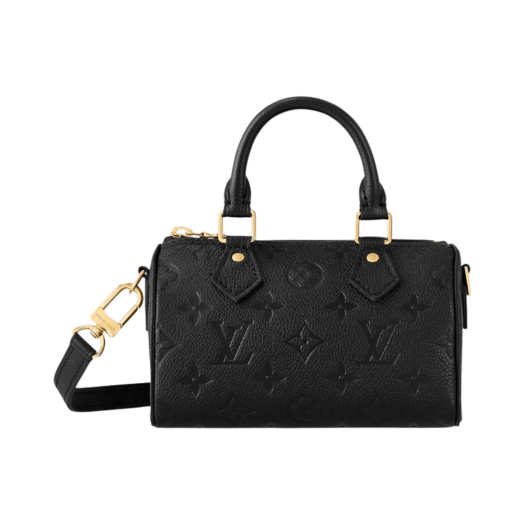 Louis Vuitton Nano Speedy Monogram Empreinte Leather Black