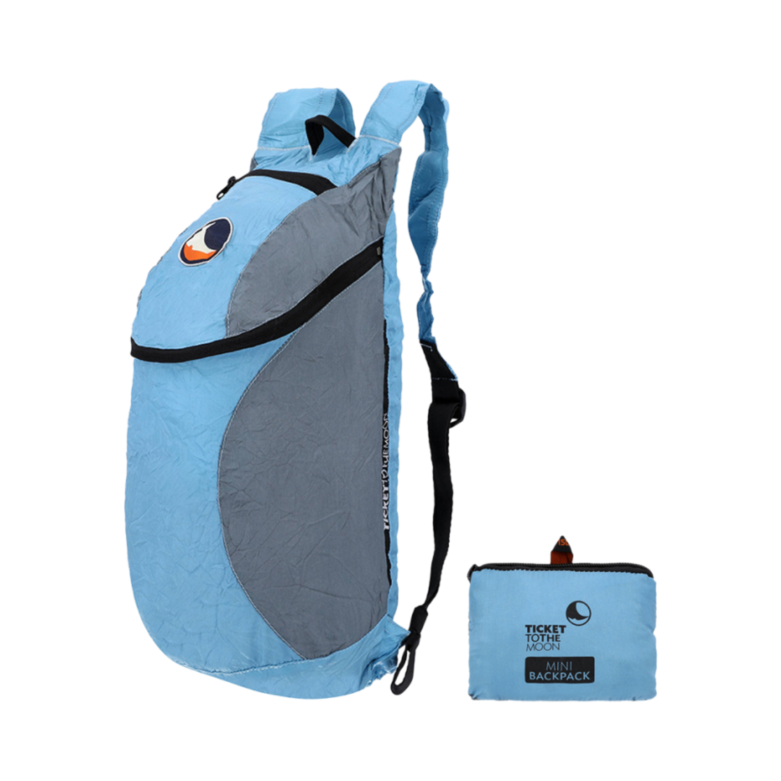 티켓투더문 미니 백팩 15L 스카이 블루 라이트 그레이
