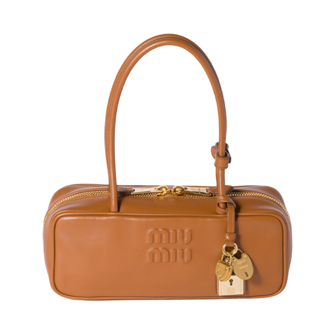 미우 미우 레더 보 스몰 백 꼬냑(Miu Miu Leather Beau Small Bag Cognac)
